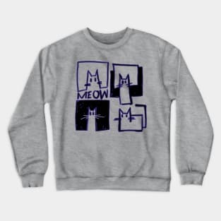 cubist cats Crewneck Sweatshirt